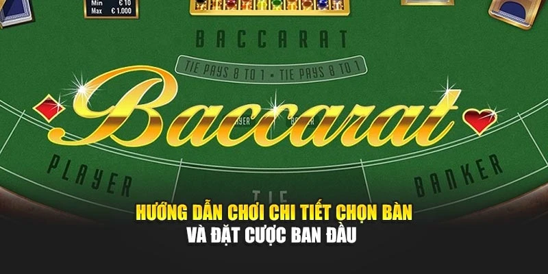 Hướng dẫn chơi chi tiết chọn bàn và đặt cược ban đầu 